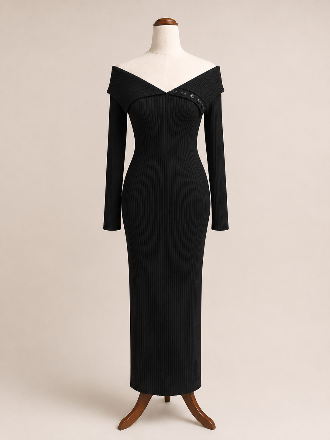 Off The Shoulder Knitted Dress
